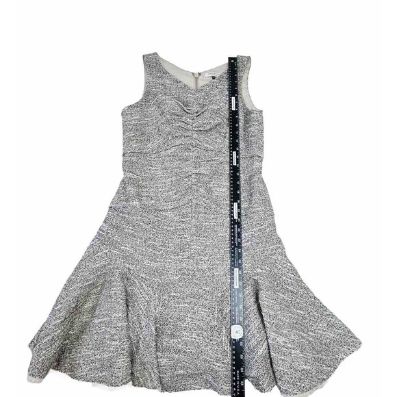 Womens Drop Waist Tweed Dress Size 12 Sleeveless Halston Heritage Schoolgirl - Picture 7 of 16